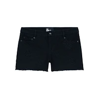 Broderie Anglaise Denim Shorts