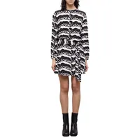 Panther-Print Belted Dress