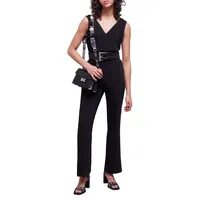 Lace-Trim Sleeveless Jumpsuit