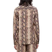 Python-Print Silk Shirt