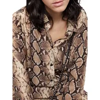 Python-Print Silk Shirt