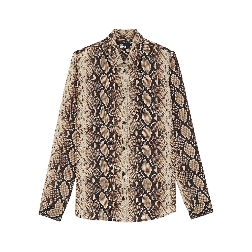 Python-Print Silk Shirt