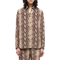 Python-Print Silk Shirt