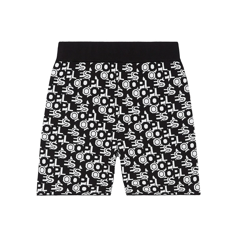 Logo-Print Knit Cycling Shorts