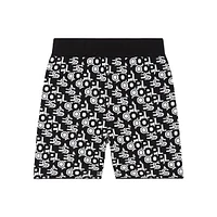 Logo-Print Knit Cycling Shorts