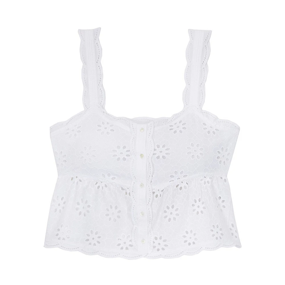 Broderie Anglaise Crop Top