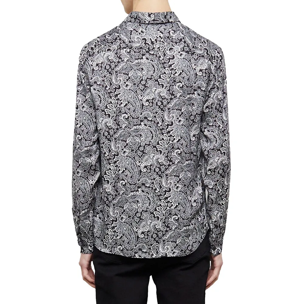 Paisley-Print Viscose Shirt