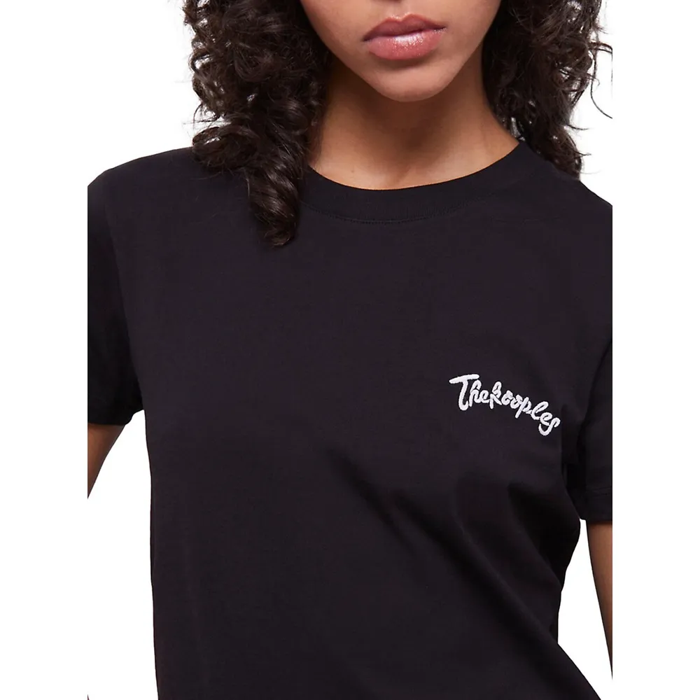 Embroidered Back Graphic T-Shirt