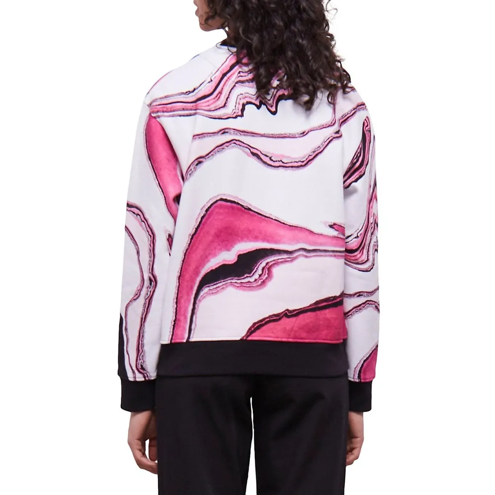 Marble-Print Sweatshirt