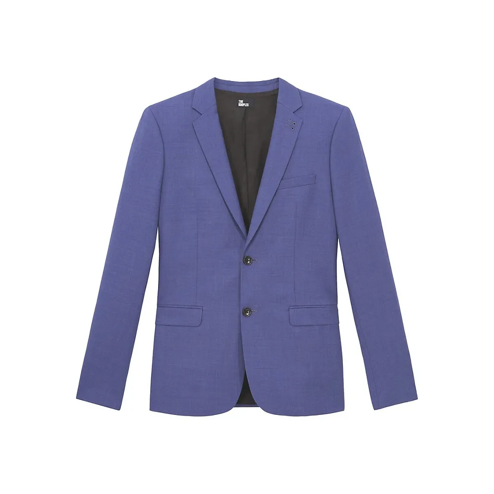 Slim-Fit Wool Suit Jacket