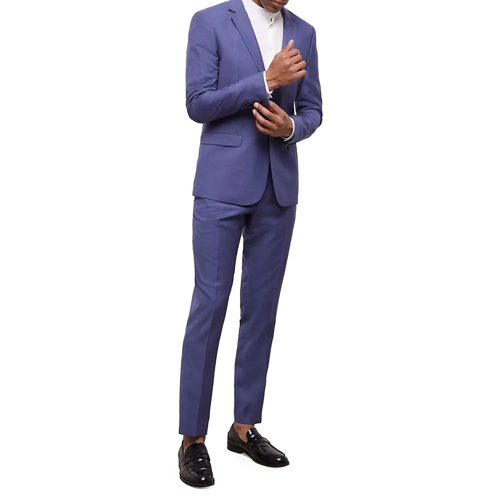 Wool Slim-Fit Suit Pants