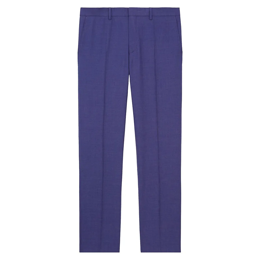 Wool Slim-Fit Suit Pants