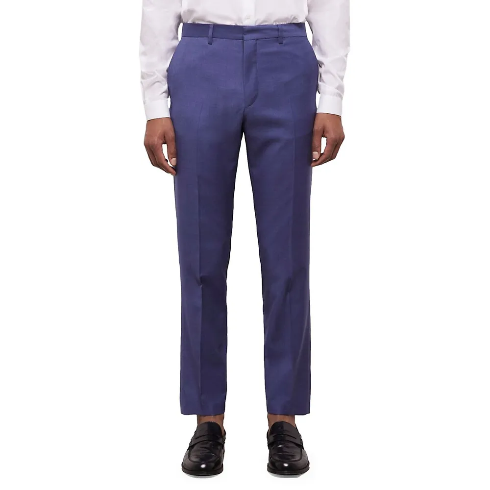 Wool Slim-Fit Suit Pants