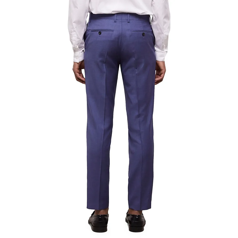 Wool Slim-Fit Suit Pants