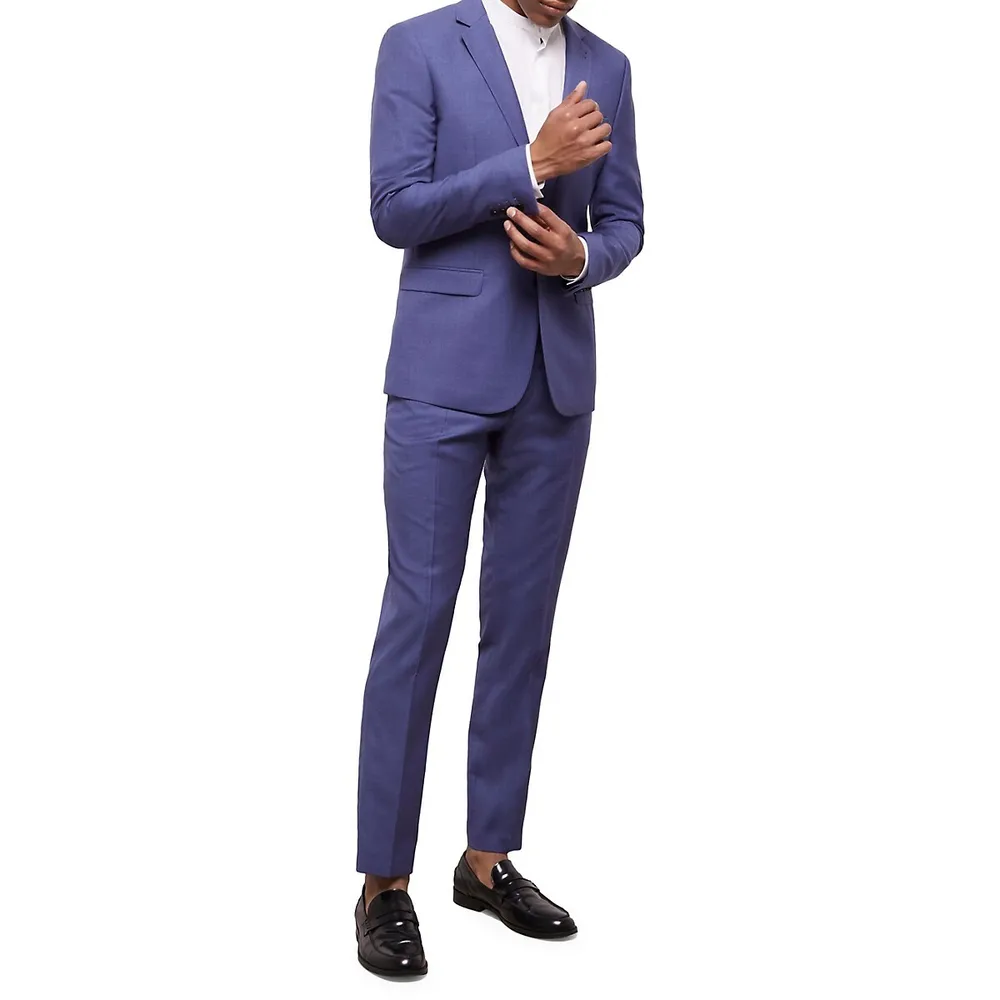 Wool Slim-Fit Suit Pants