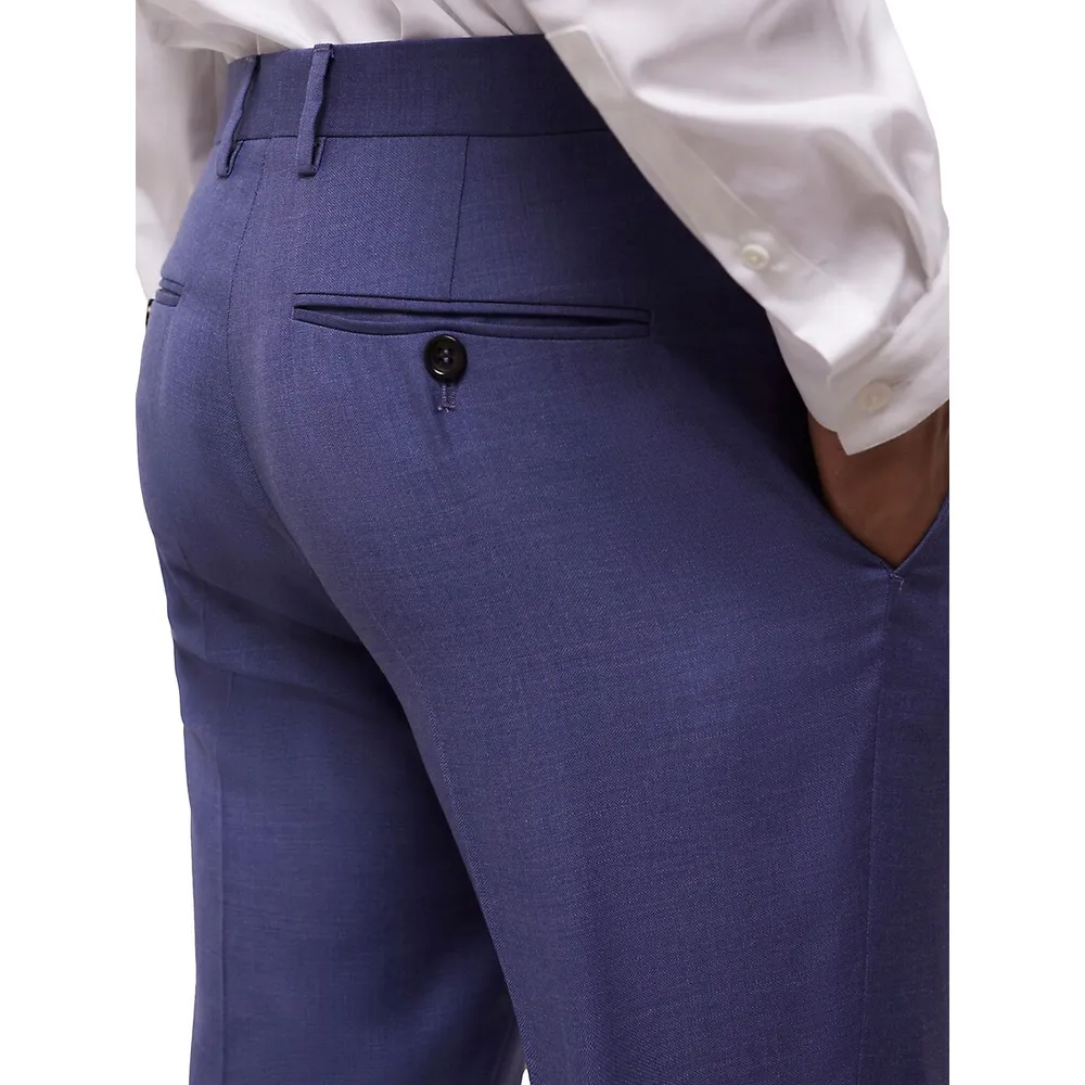 Wool Slim-Fit Suit Pants