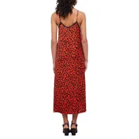 Leopard-Print Midi Slip Dress