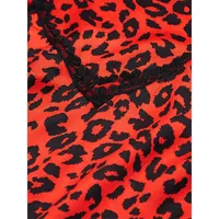 Leopard-Print Midi Slip Dress