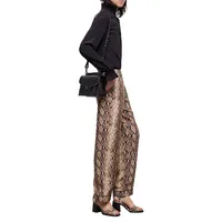 Python-Print Silk Pants