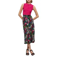 Floral-Print Midi Skirt