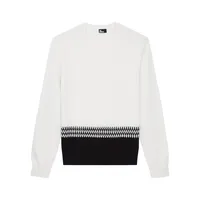 Two-Tone Cotton-Blend Sweater