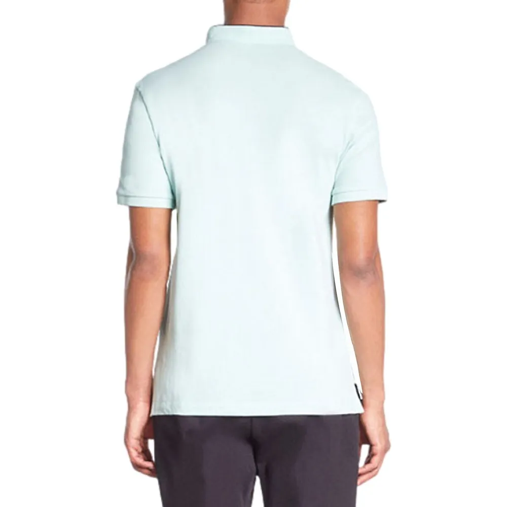 Slim-Fit Officer-Collar Polo Shirt