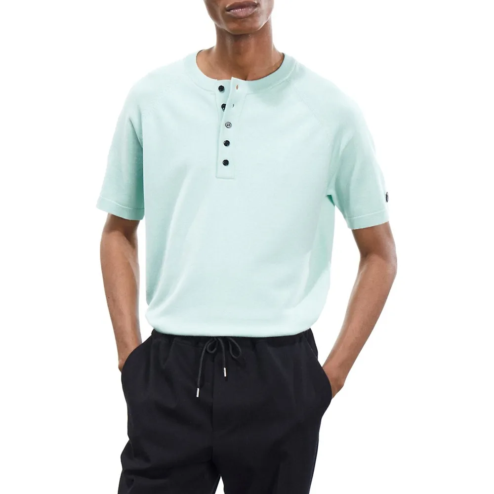 The Kooples Fitted Henley T-Shirt