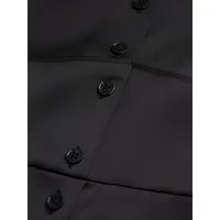 Button-Front Midi Dress