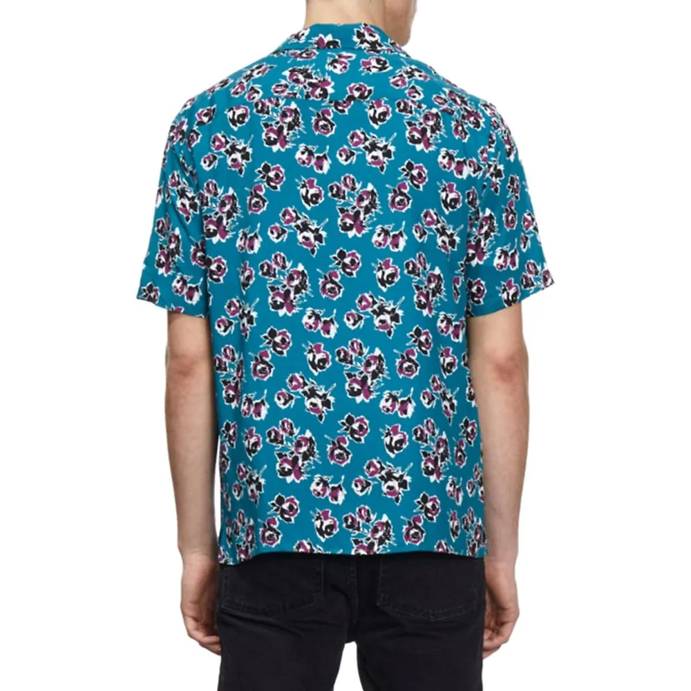 Floral-Print Camp Shirt