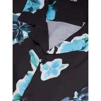 Comfort-Fit Tropical Floral Shirt