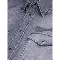 Slim-Fit Denim Utility Shirt