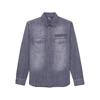 Slim-Fit Denim Utility Shirt