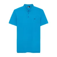 Slim-Fit Officer-Collar Polo Shirt