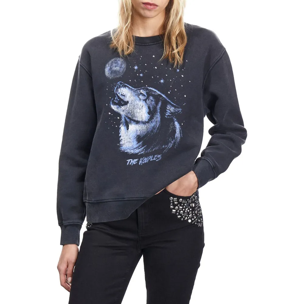 The Kooples Wolf Serigraphy Sweatshirt