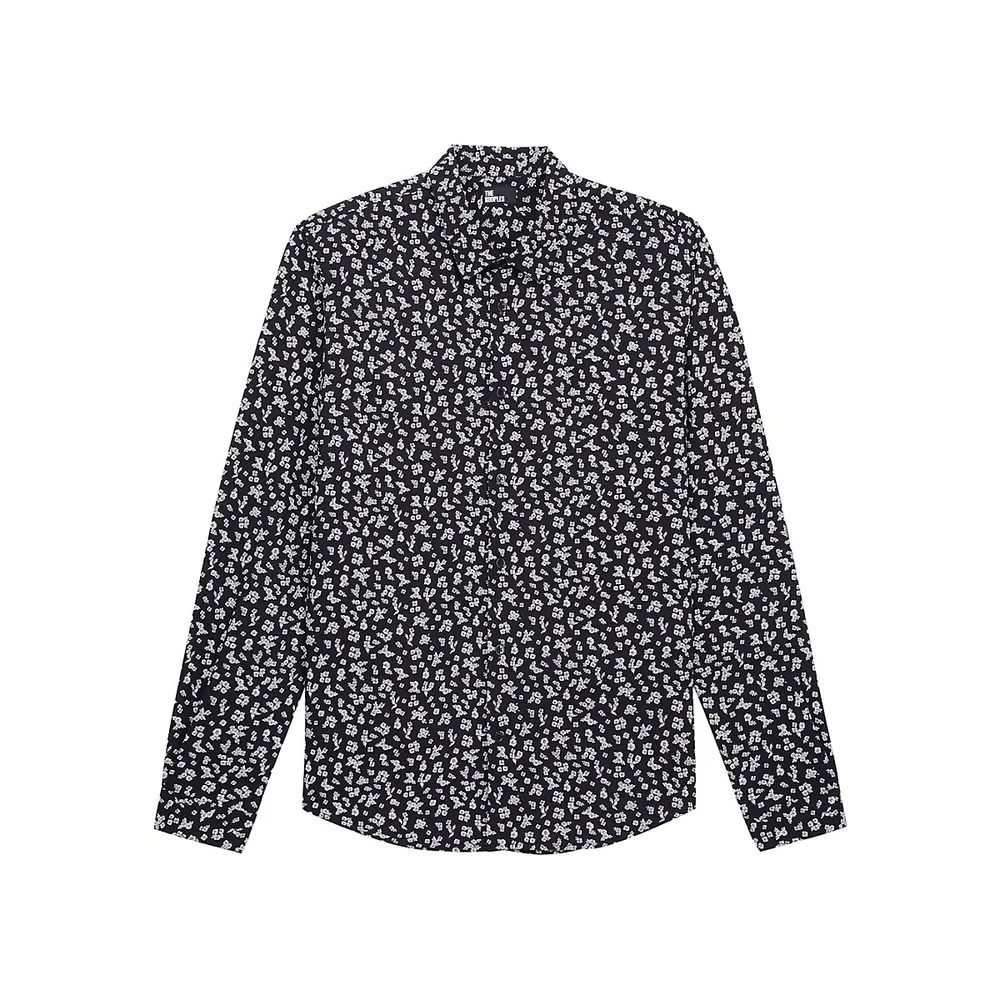 Slim-Straight Floral Shirt