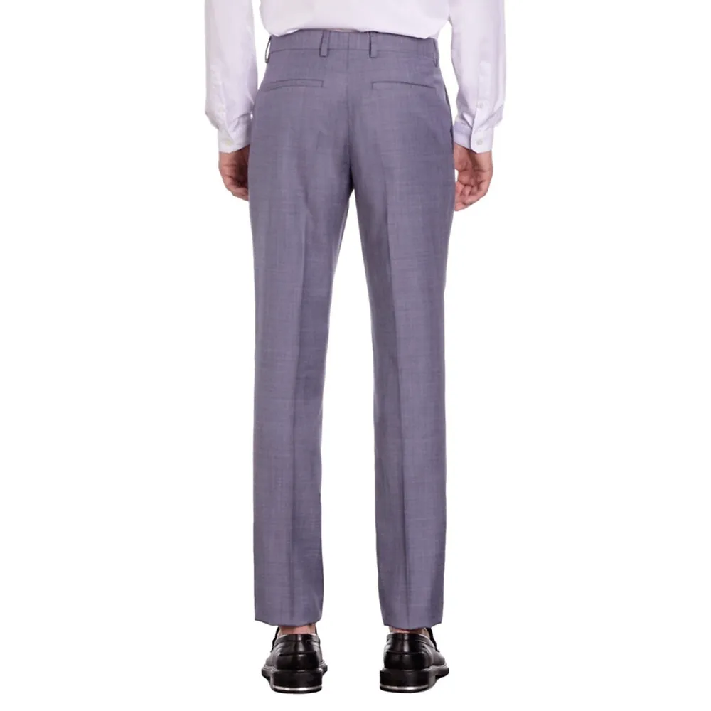 Check Wool Suit Trousers