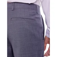 Check Wool Suit Trousers