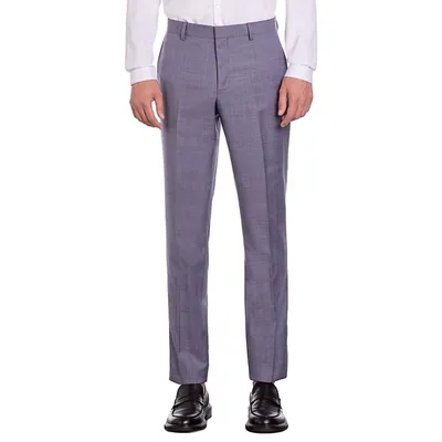 Check Wool Suit Trousers