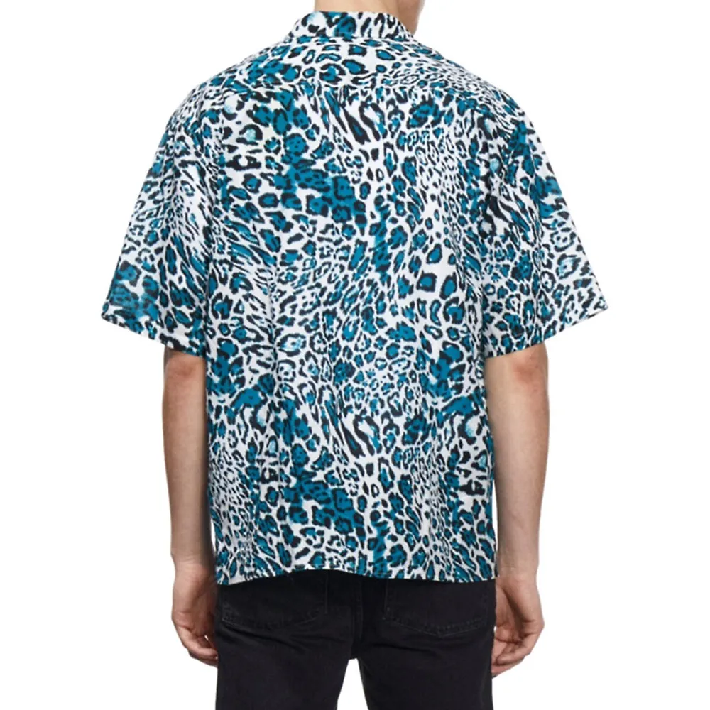 Leopard-Print Short-Sleeve Shirt