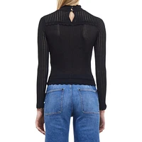 Openwork Mesh Cropped Sweater