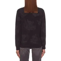 Lurex Pattern Wool-Blend Sweater