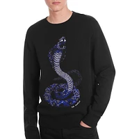 Wool-Blend Cobra Jacquard Sweater