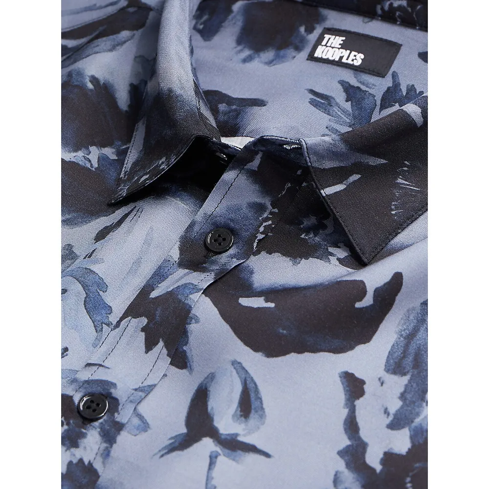 Floral-Print Viscose Shirt