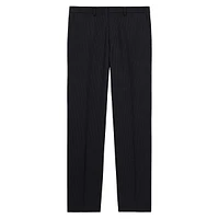 Straight-Fit Pinstriped Wool-Blend Suit Trousers