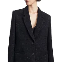 Tweed Blazer With Lurex Details
