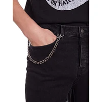 Straight-Leg Jeans With Chain