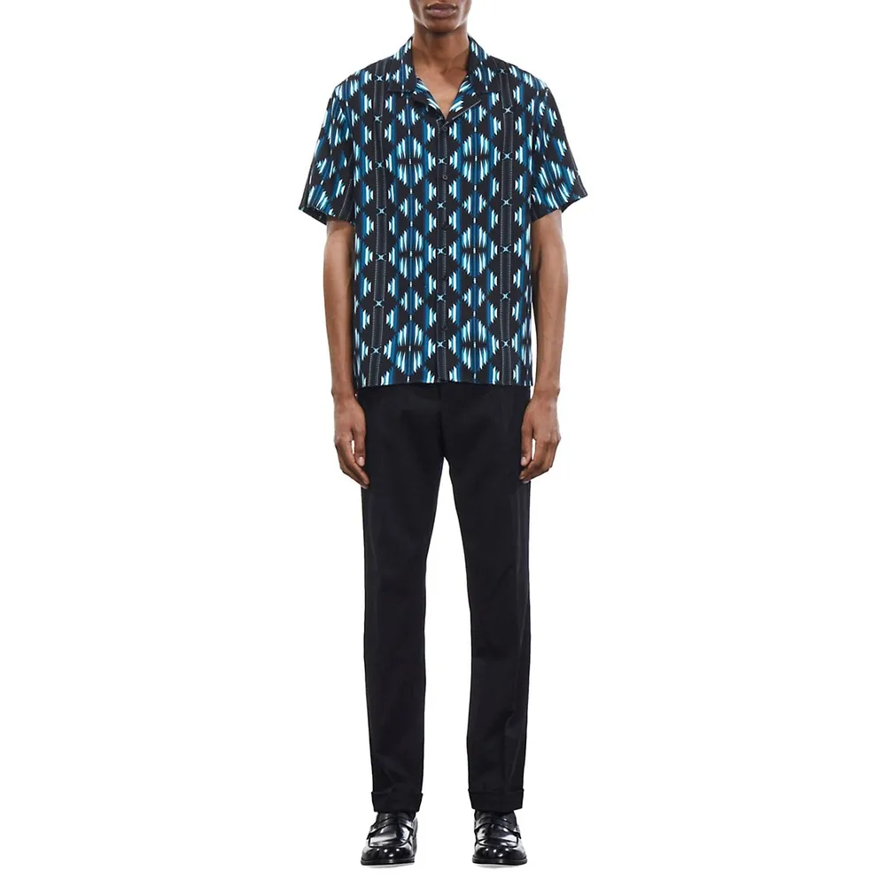 Comfort-Fit Geo-Print Shirt