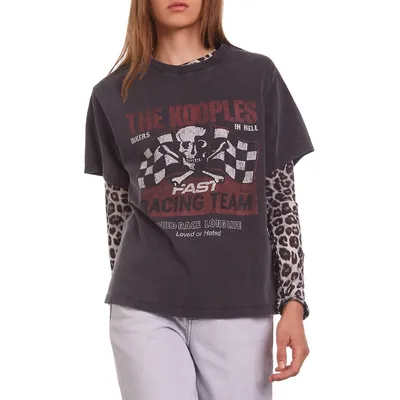 Racing Skull Serigraphy T-Shirt