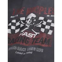 Racing Skull Logo Serigraphy Sweatshirt