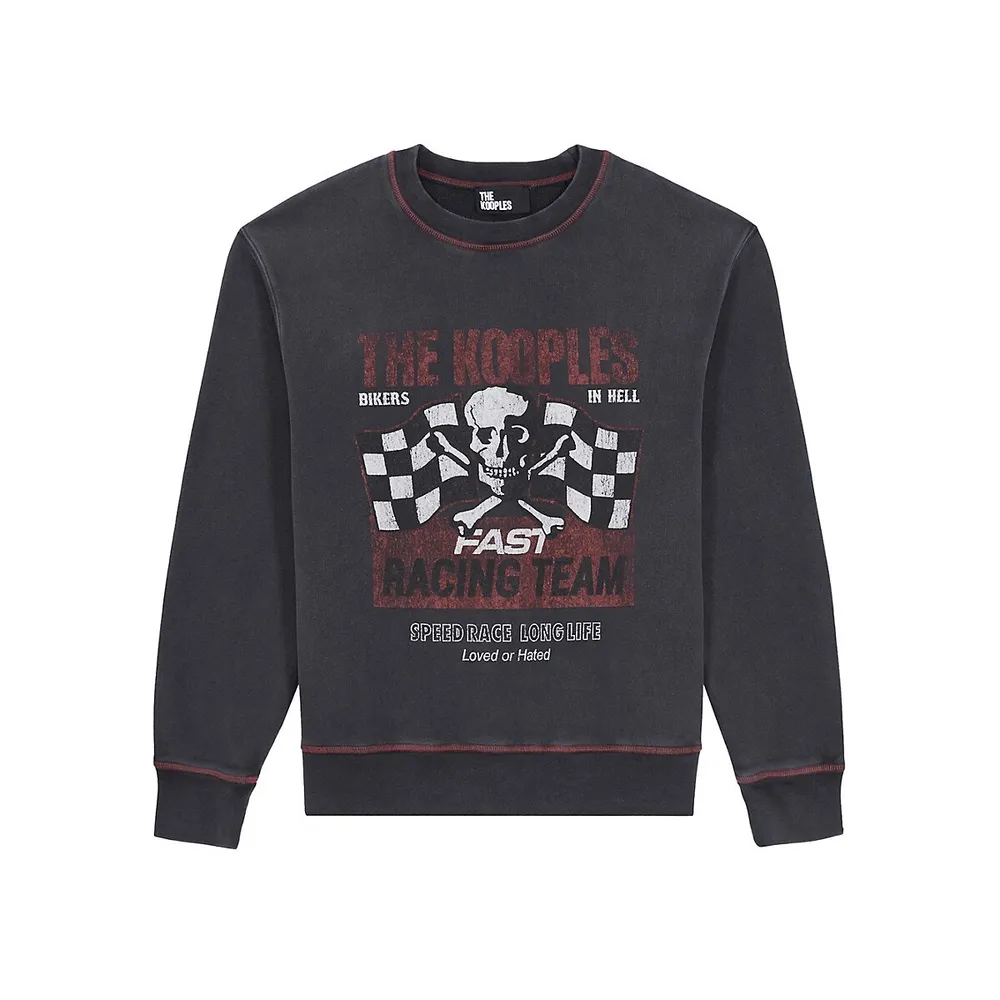 Racing Skull Logo Serigraphy Sweatshirt